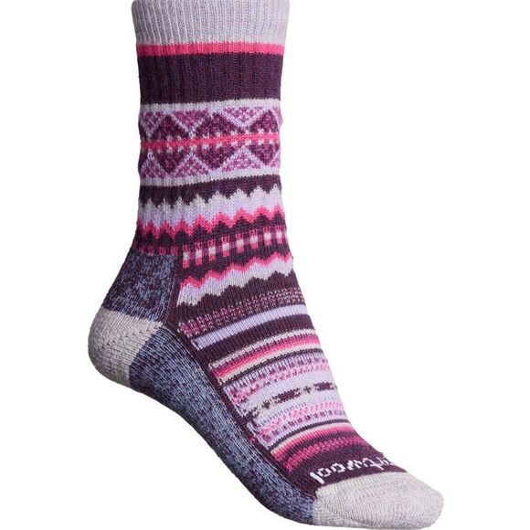 SmartWool XL Snowed in Purple Eclipse Wool Sweater Print Socks - Picture 1 of 11